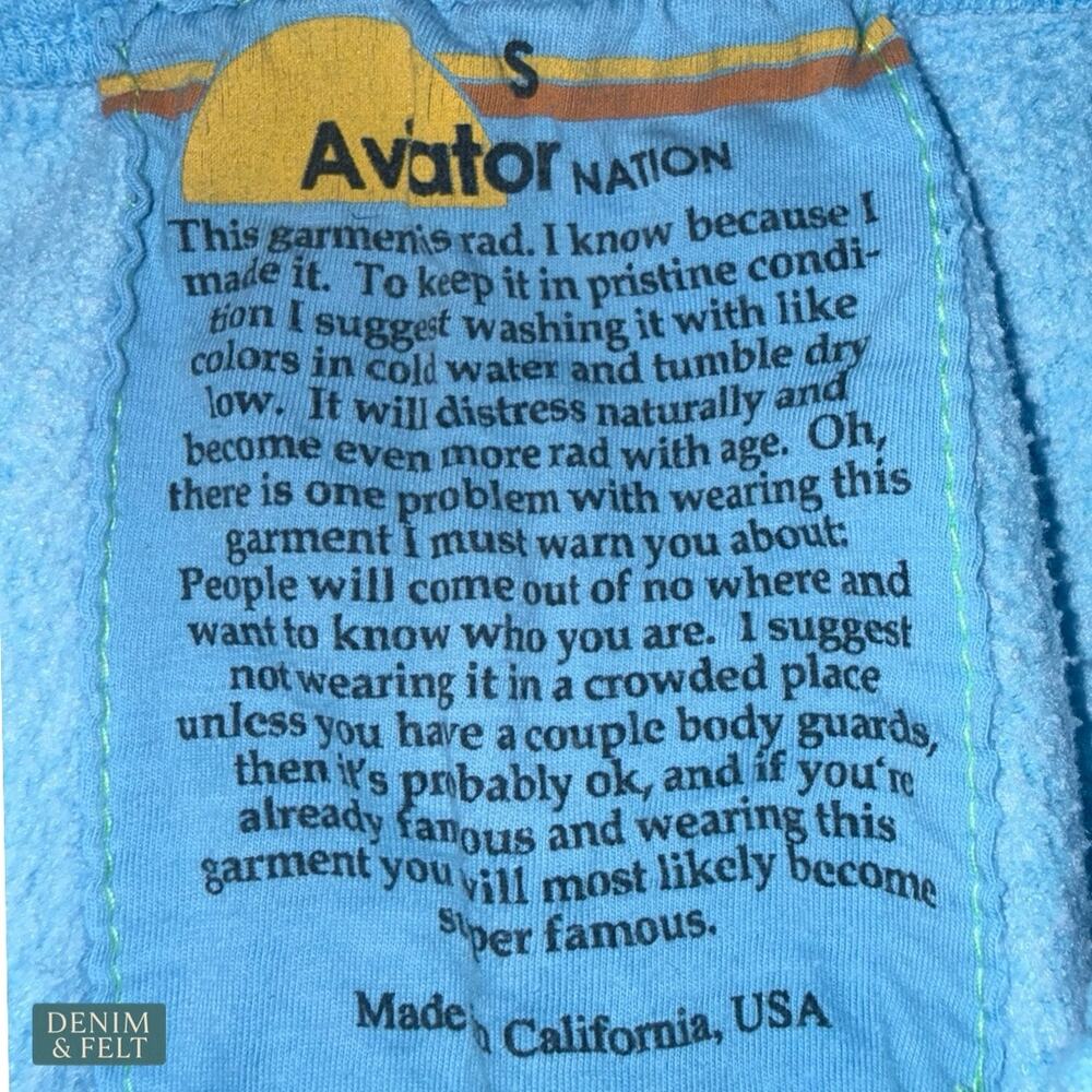 Aviator Nation Bolt Fade 4 Sweatpants Sky Blue Lightning‎ Lounge Cozy USA Made - Picture 11 of 13